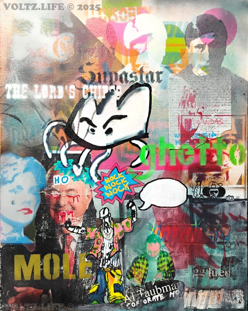 mole mixed media